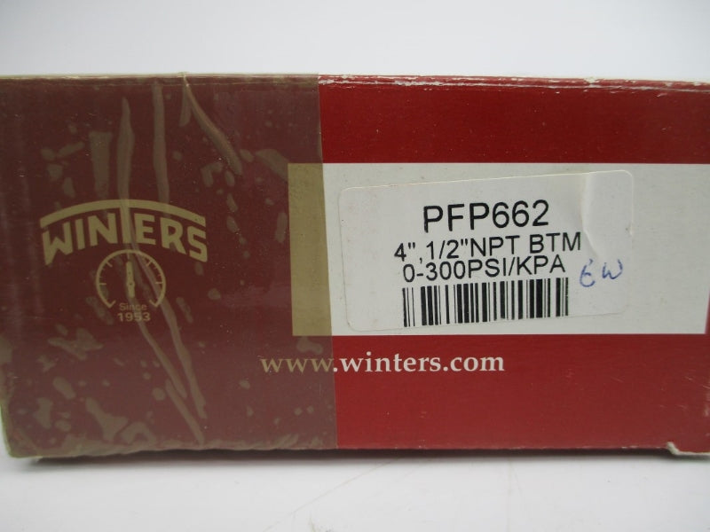 WINTERS PFP662 0-300PSI 4" NSMP