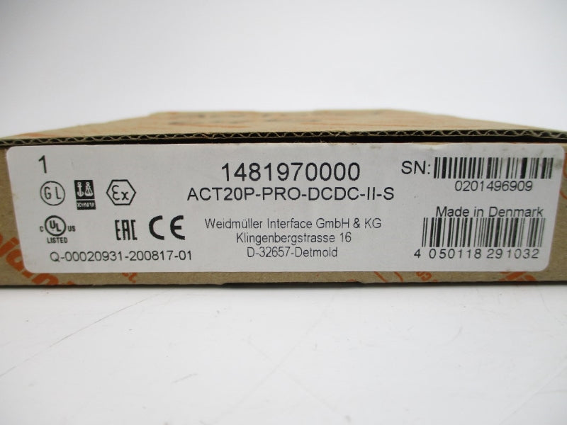 WEIDMULLER ACT20P-PRO-DCDC-II-S 1481970000 24-230VAC NSMP