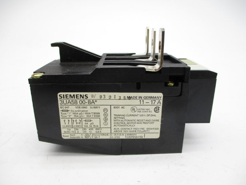 SIEMENS 3UA5800-8A 690V 11-17A NSMP