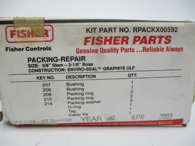 FISHER RPACKX00592 NSMP