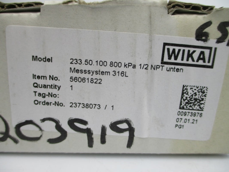 WIKA 56061822 0-800KPA NSMP