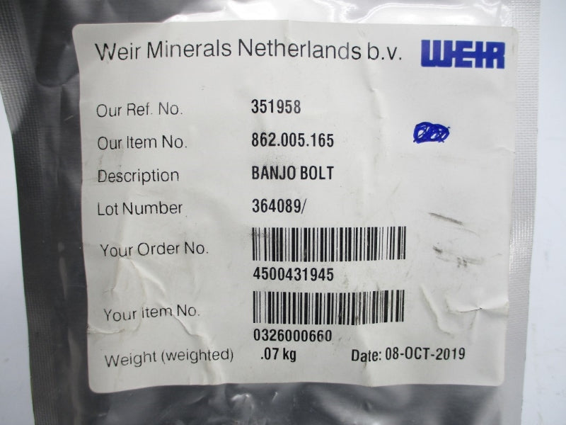 WEIR 862.005.165 NSMP