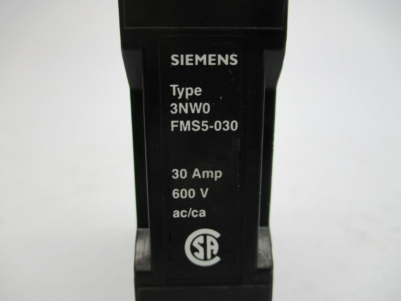 SIEMENS 3NW0FMS5-030 600VAC 30A NSNP