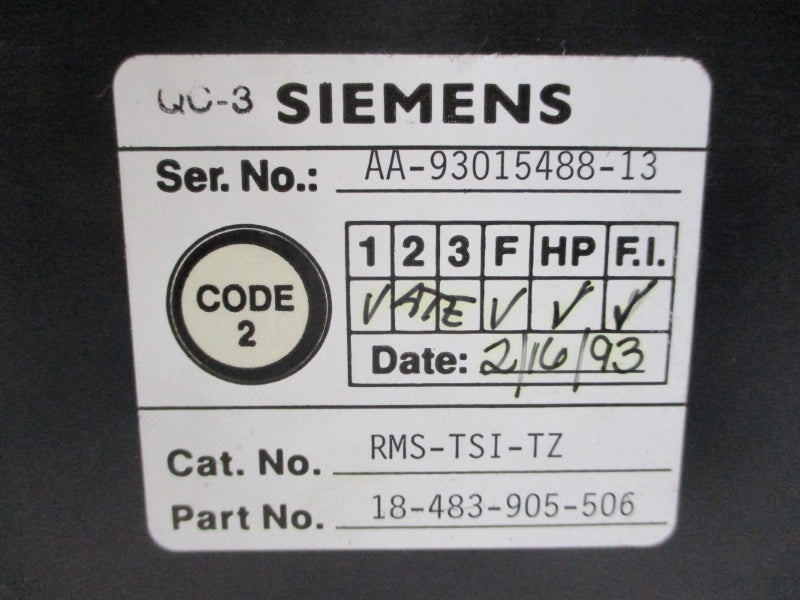 SIEMENS 18-483-905-506 RMS-TSI-TZ NSNP