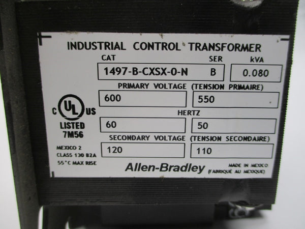 ALLEN BRADLEY 1497-B-CXSX-0-N SER. B 600V NSNP