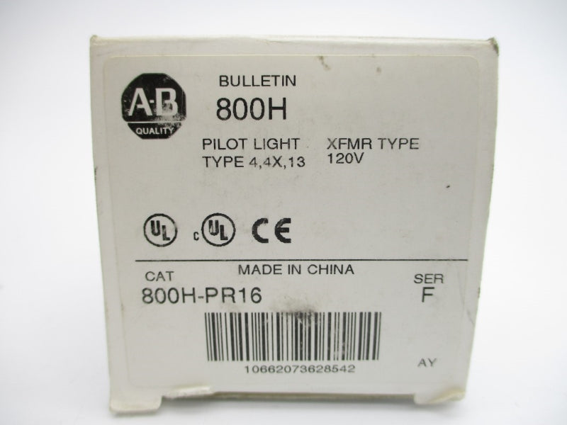 ALLEN BRADLEY 800H-PR16 SER. F 120V (WH) NSMP