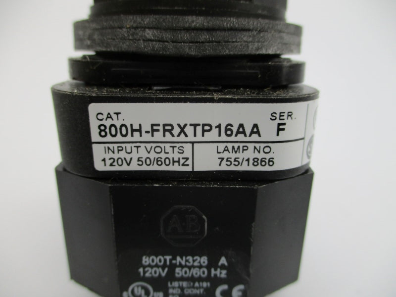 ALLEN BRADLEY 800H-FRXTP16AA SER. F 120V (WH) NSMP