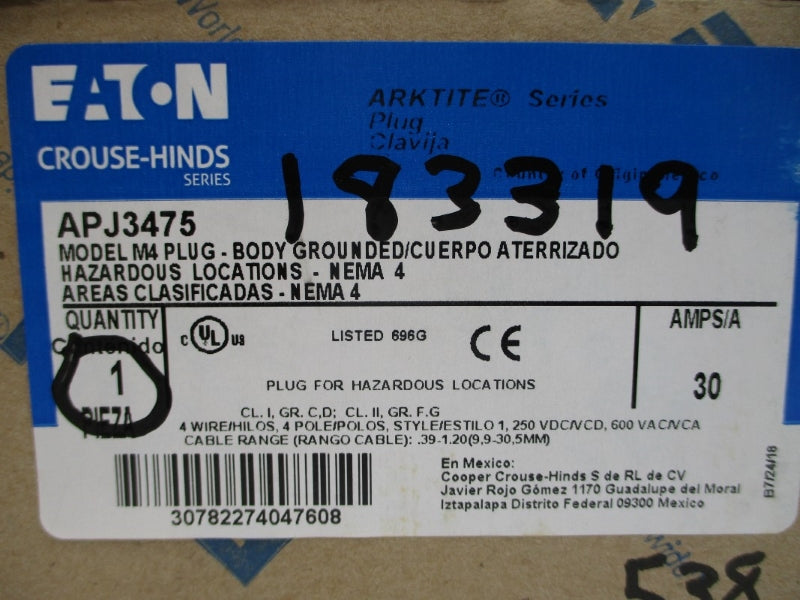 EATON APJ3475 600VAC 30A NSMP