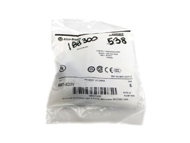 ALLEN BRADLEY 800T-XD3V SER. E NSMP
