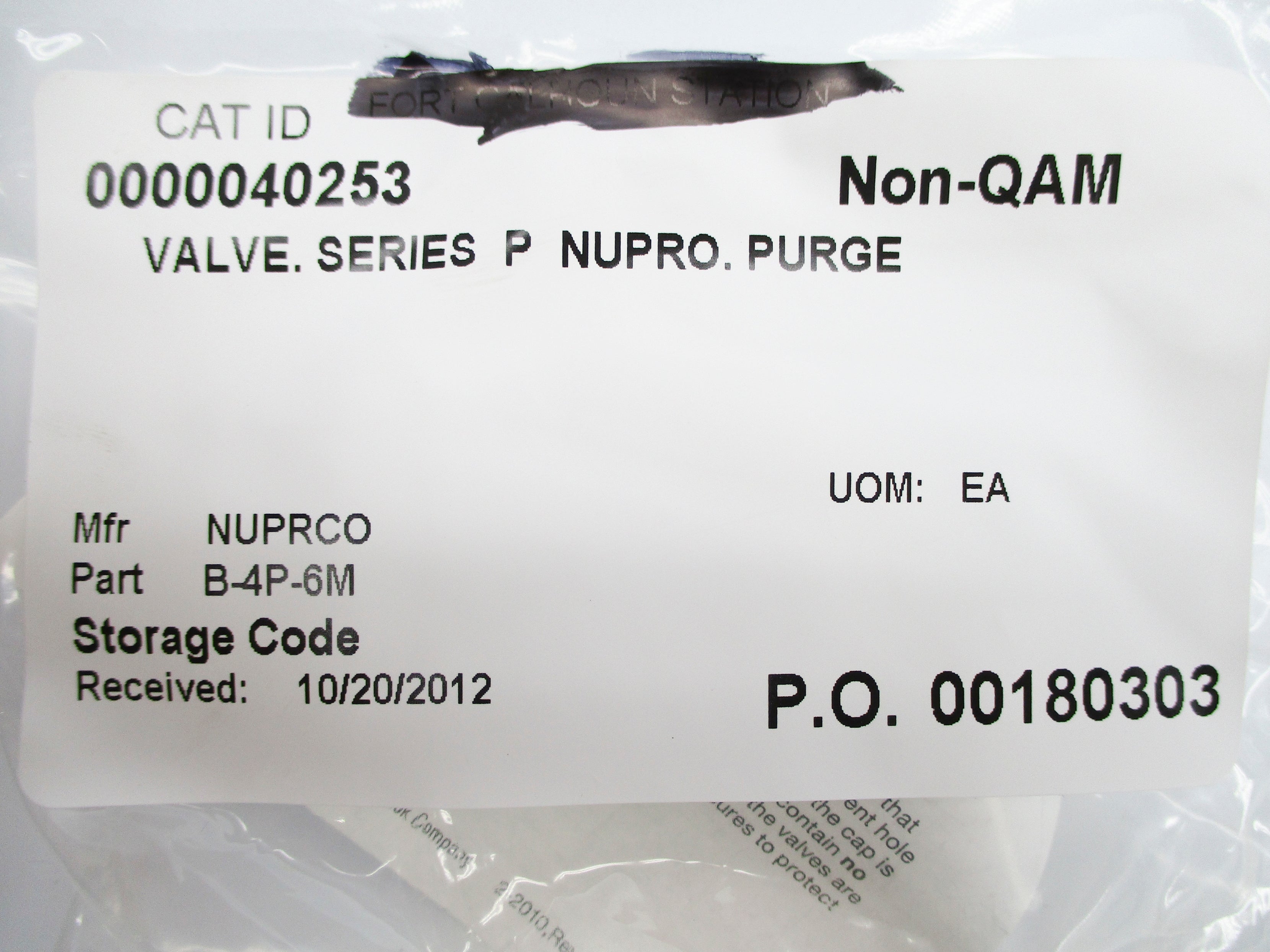 SWAGELOK B-4P-6M NSMP