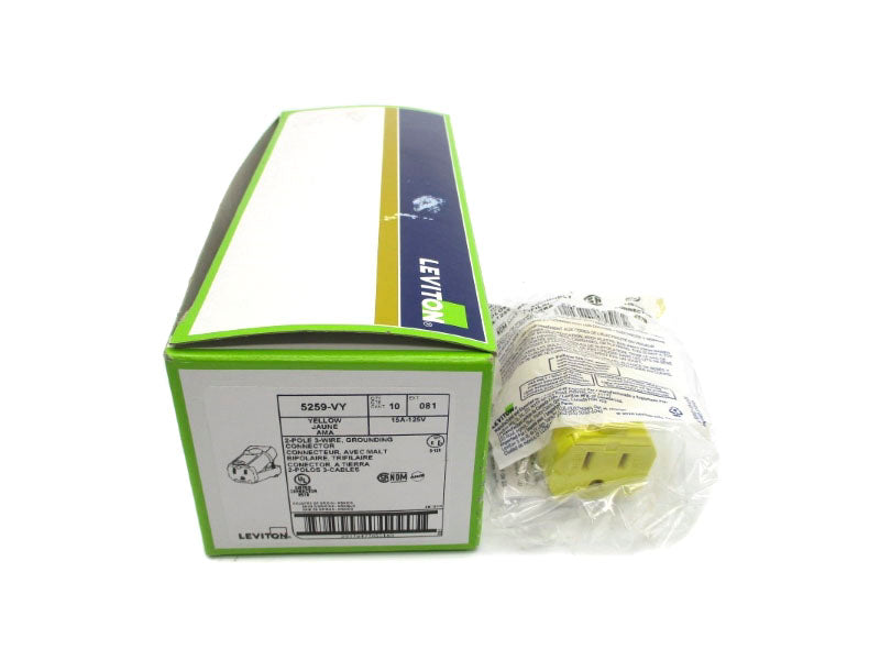 LEVITON 5259-VY 125V 15A (PKG OF 10) NSMP