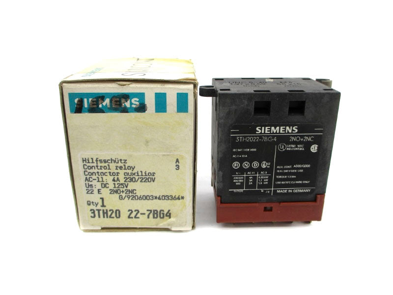 SIEMENS 3TH2022-7BG4 230/220V 4A NSMP