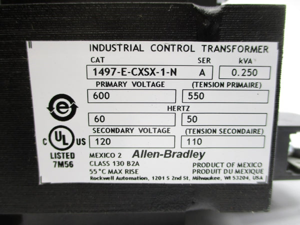 ALLEN BRADLEY 1497-E-CXSX-1-N SER. A 110/120V NSMP