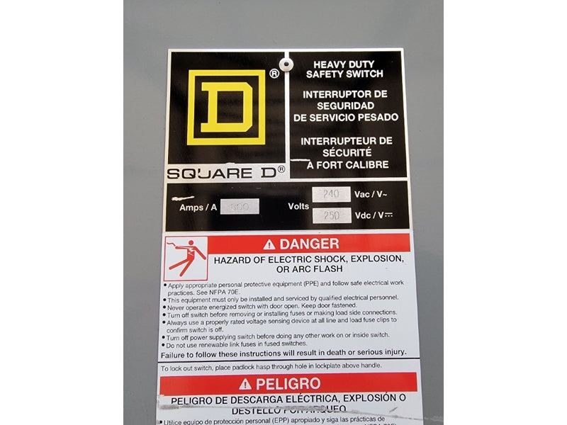 SQUARE D H327N SER. E04 240VAC 800A (AS PICTURED1) NSNP