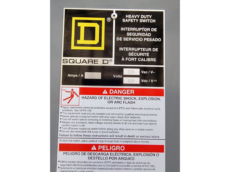 SQUARE D HU368R SER. E04 600VAC 1200A (AS PICTURED4) NSNP