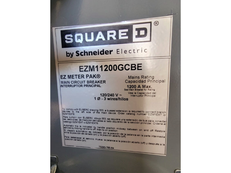 SQUARE D EZM11200GCBE 120/240V 1200A (AS PICTURED) NSNP