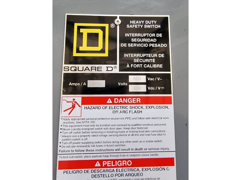 SQUARE D HU368 SER. E04 600VAC 1200A (AS PICTURED1) NSNP