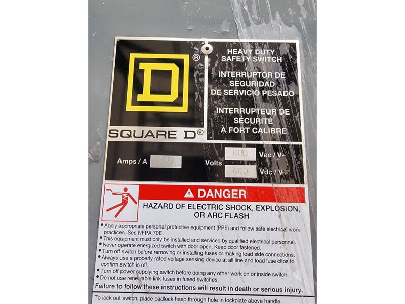 SQUARE D H367N SER. E04 600VAC 800A (AS PICTURED2) NSNP
