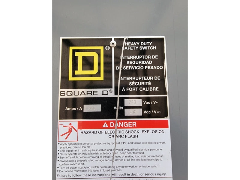 SQUARE D H227N SER. E04 240VAC 800A (AS PICTURED2) NSNP