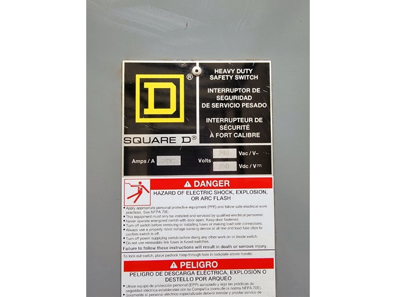 SQUARE D H328NR SER. E04 240VAC 1200A (AS PICTURED2) NSNP