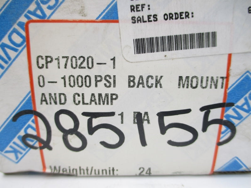SANDVIK CP17020-1 0-1000PSI NSFS