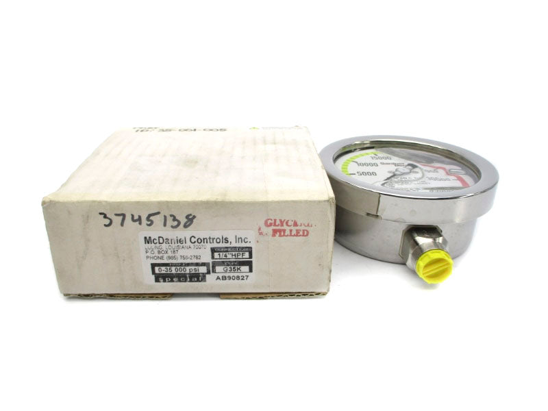 MCDANIEL CONTROLS AB90827 0-35000PSI 1/4" NSMP