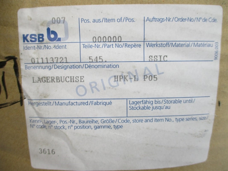 KSB 01113721 545 NSMP