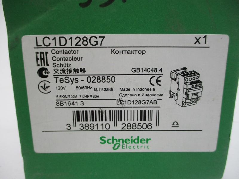 SCHNEIDER ELECTRIC LC1D128G7 120V NSMP