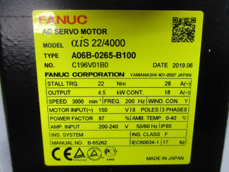 FANUC A06B-0265-B100 200-240V 18/28A NSNP