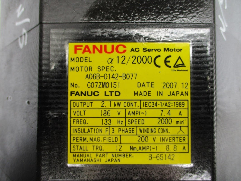 FANUC A06B-0142-B077 186V 7.4A NSNP