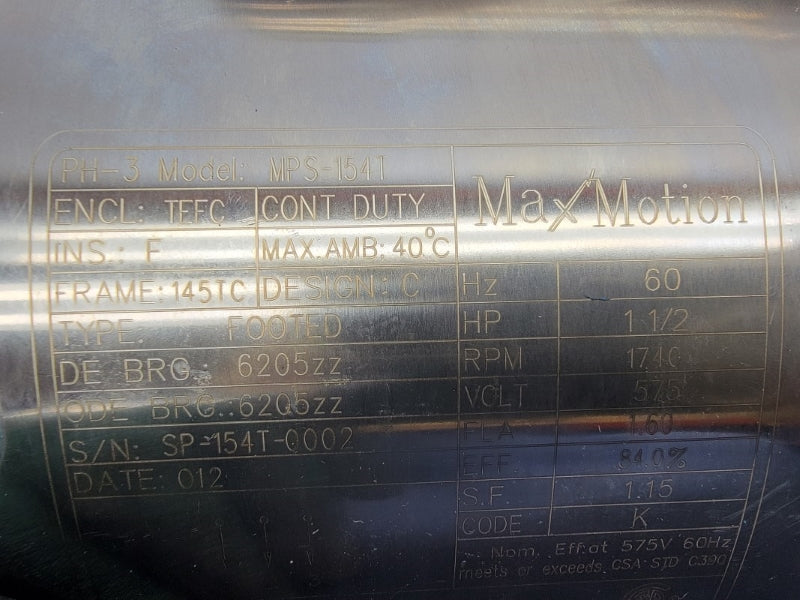 MAX MOTION MPS-154T 575V 1.60A NSNP