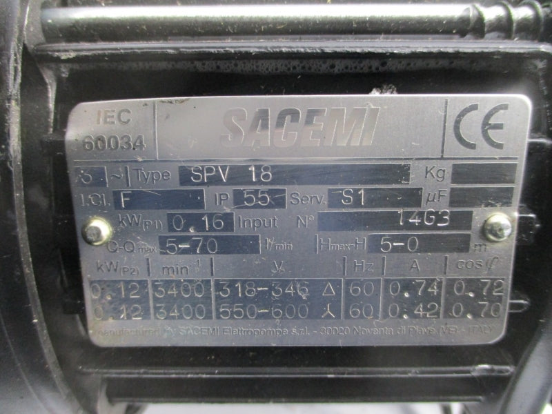SACEMI SPV18 600V 0.74/0.42A UNMP
