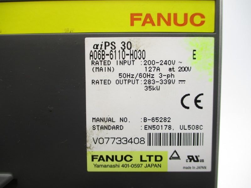 FANUC A06B-6110-H030 200-240V 127A NSNP