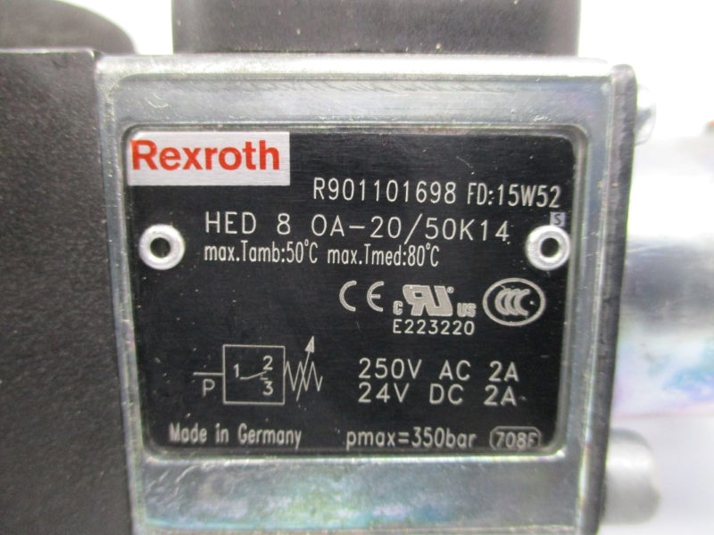 REXROTH HED8OA-20/50K14 R901101698 250VAC 2A NSNP