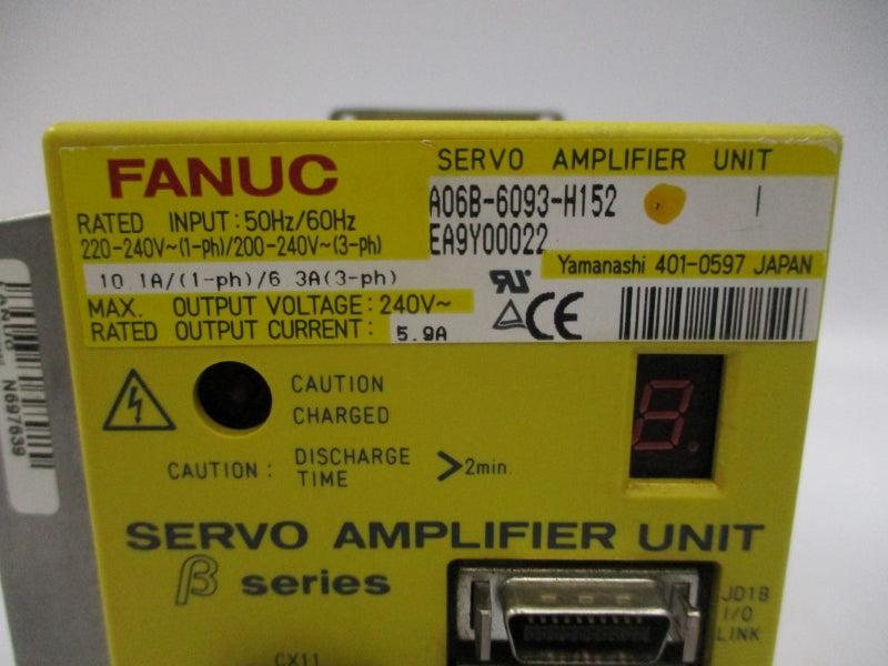 FANUC A06B-6093-H152 220-240V 6.3A NSNP