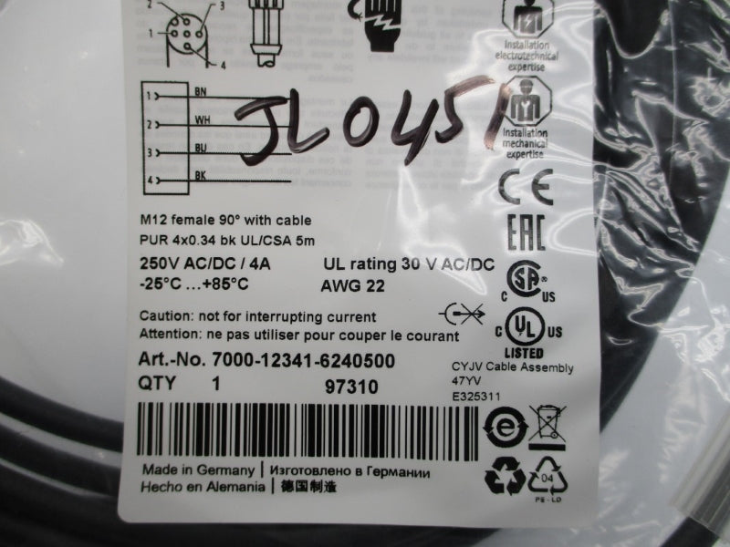 MURR ELEKTRONIK 7000-12341-6240500 250VAC/DC 4A NSMP