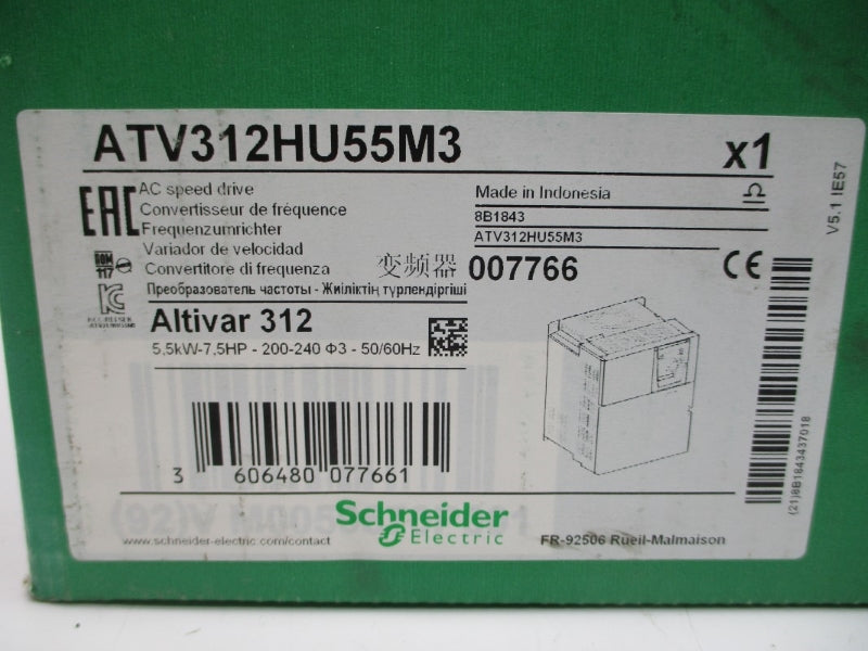SCHNEIDER ELECTRIC ATV312HU55M3 200-240V NSMP