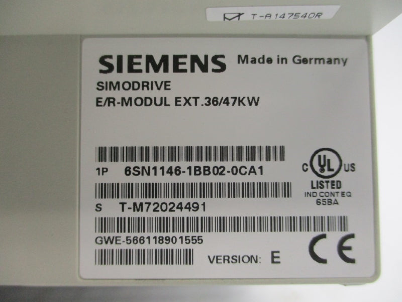 SIEMENS 6SN1146-1BB02-0CA1 480VAC NSMP