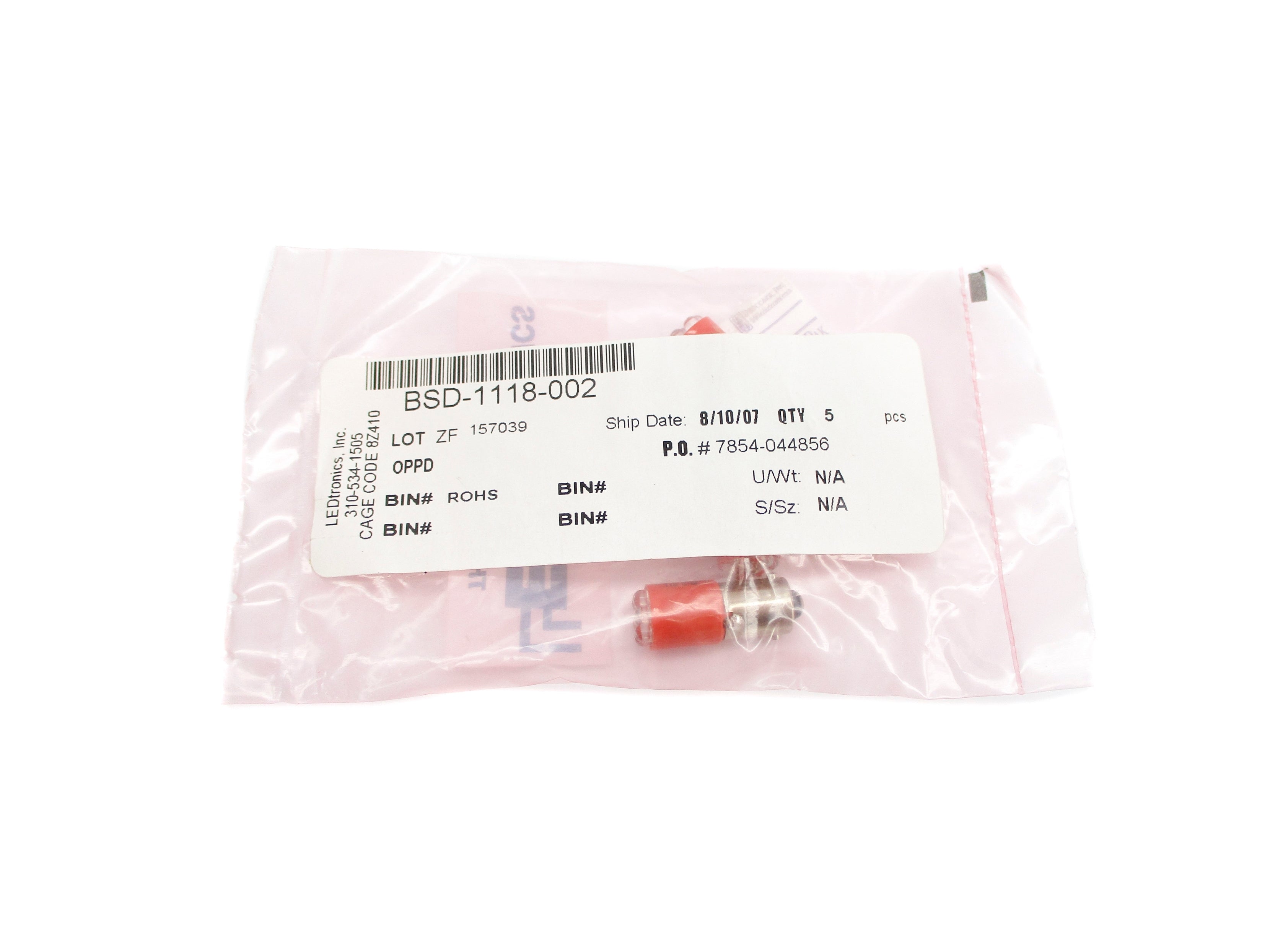 LEDTRONICS BSD-1118-002 (PKG OF 5) NSMP