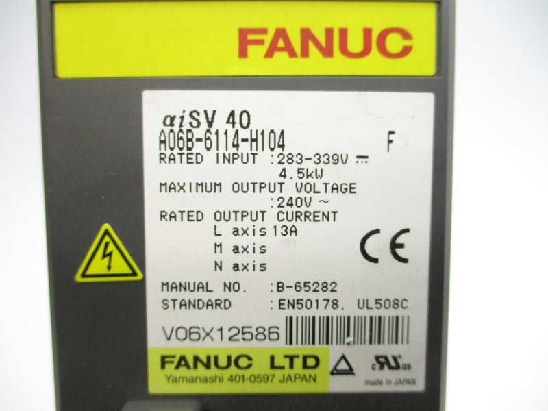FANUC A06B-6114-H104 283-339V 13A (AS PICTURED) NSNP