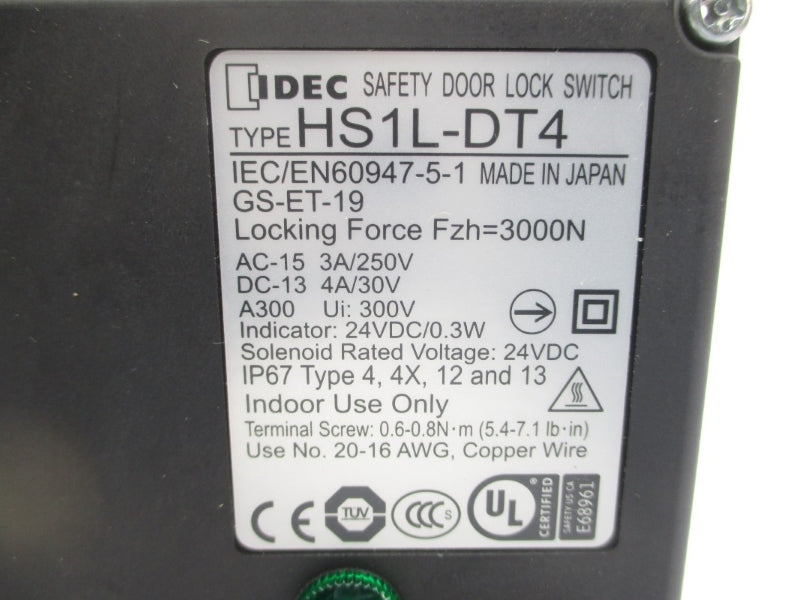 IDEC HS1L-DT44KMSRM-G 24VDC 4A NSMP