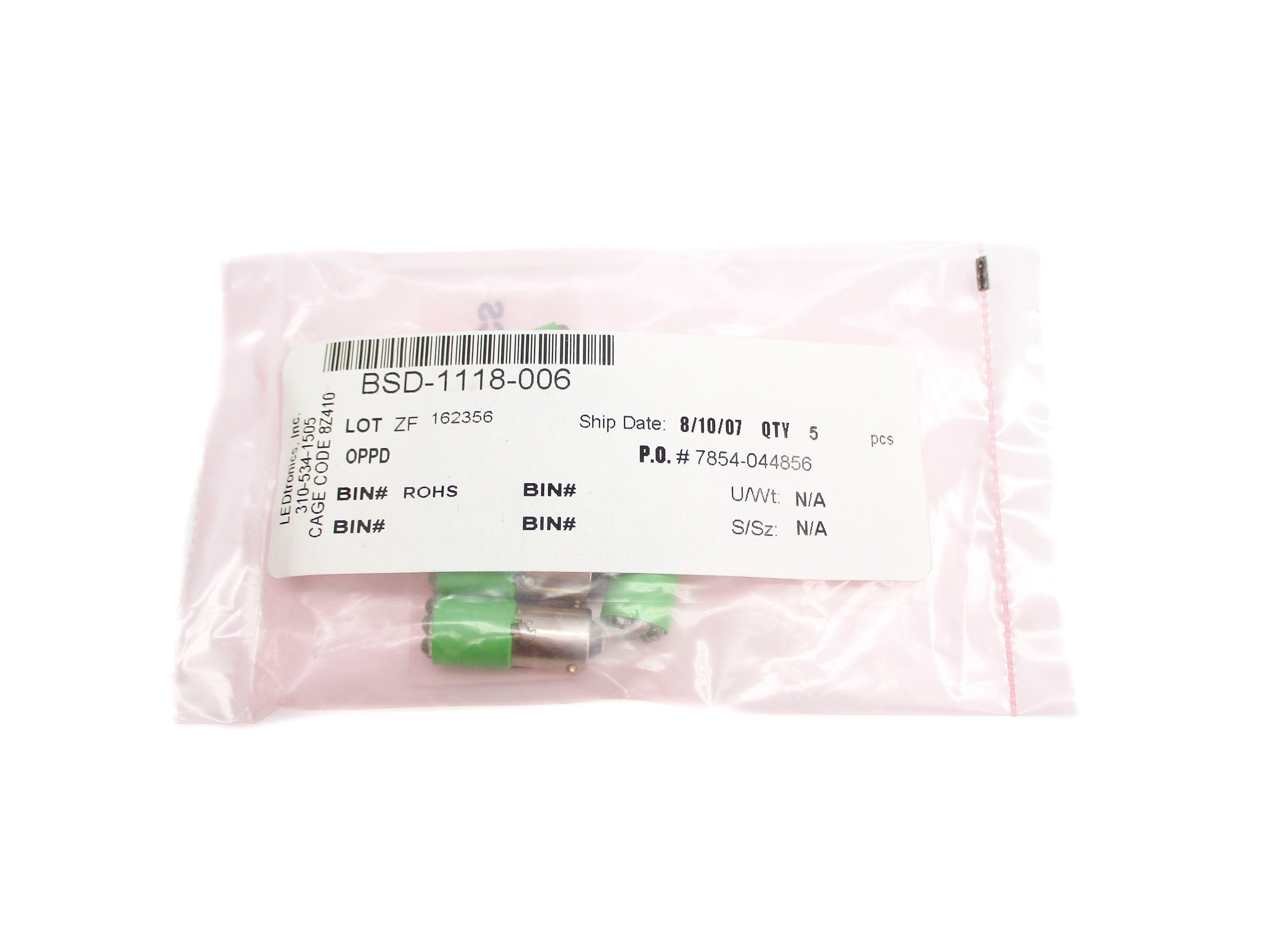 LEDTRONICS BSD-1118-006 (PKG OF 5) NSMP