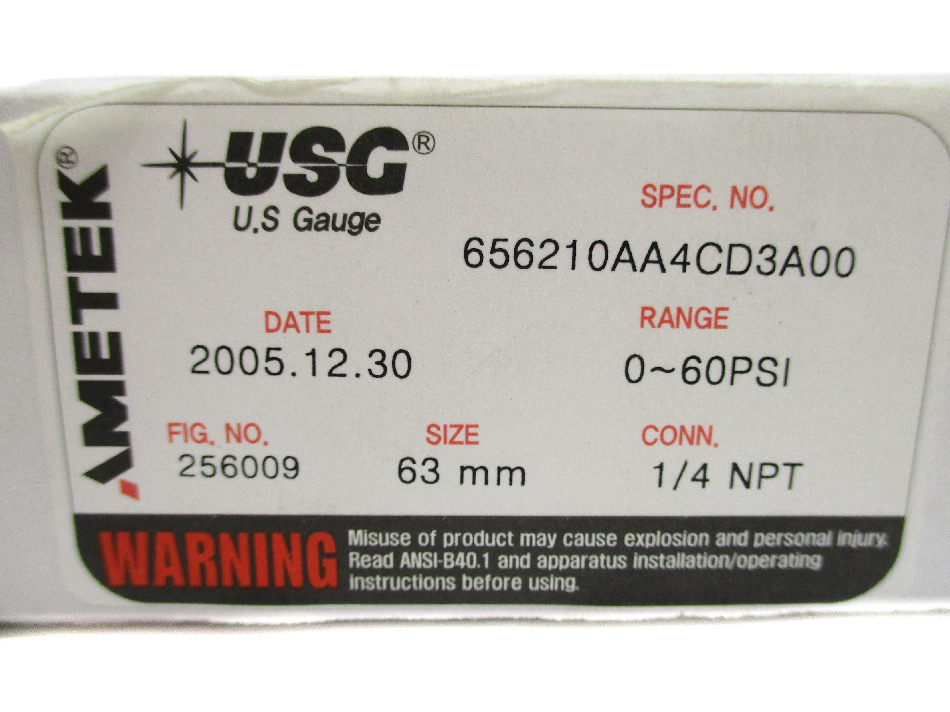 AWETEK 256009 0-60PSI NSMP