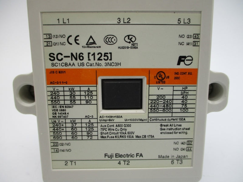 FUJI ELECTRIC SC-N6 100-127VAC 150A NSMP