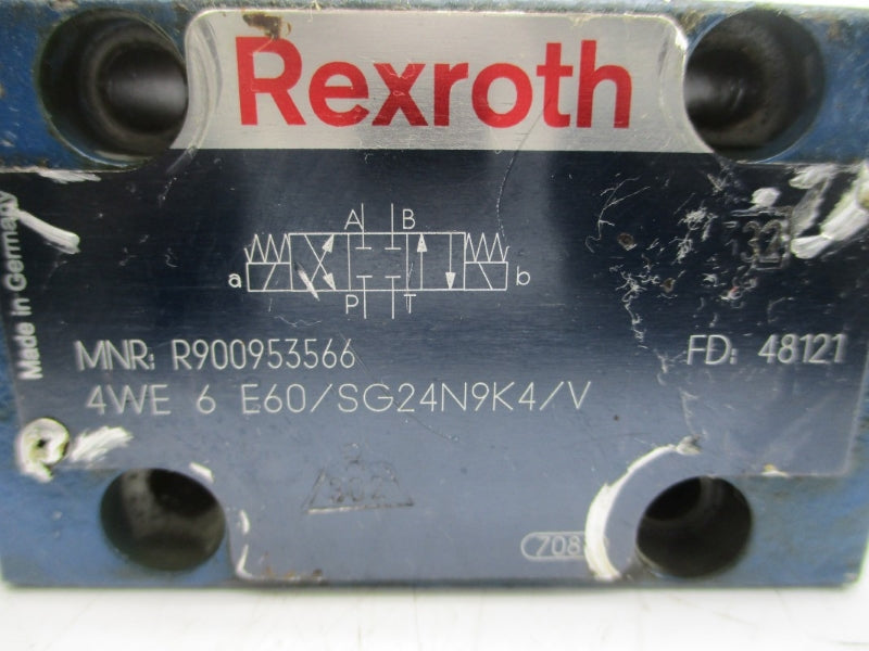 REXROTH 4WE6E60/SG24N9K4/V R900953566 24VDC 1.08A UNMP