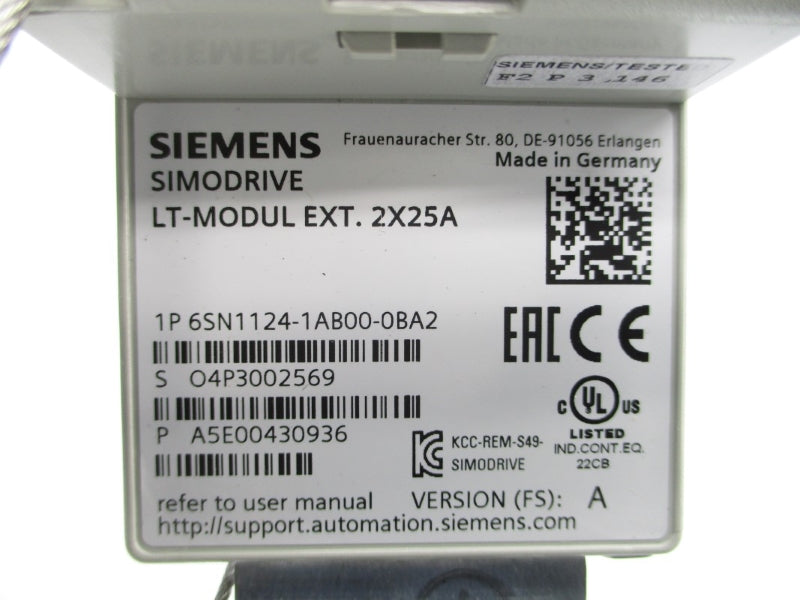 SIEMENS 6SN1124-1AB00-0BA2 25A NSNP