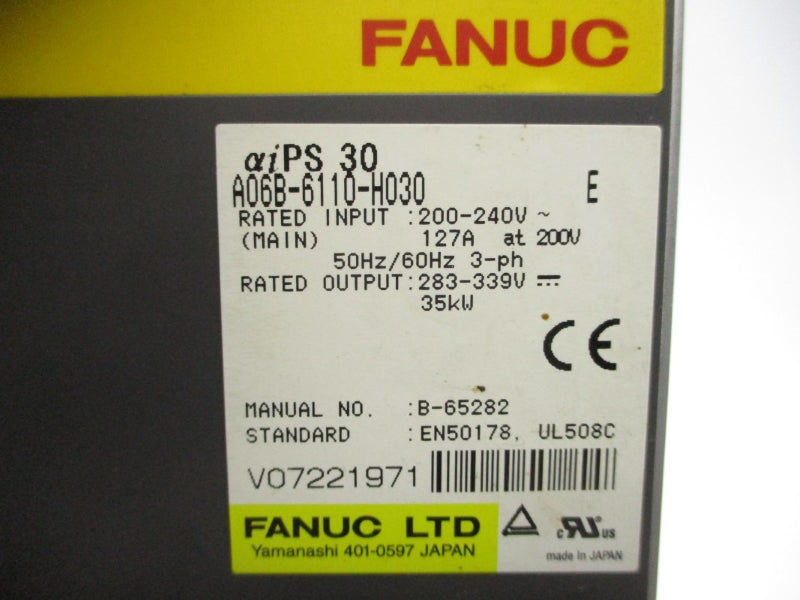 FANUC A06B-6110-H030 200-240V 127A UNMP