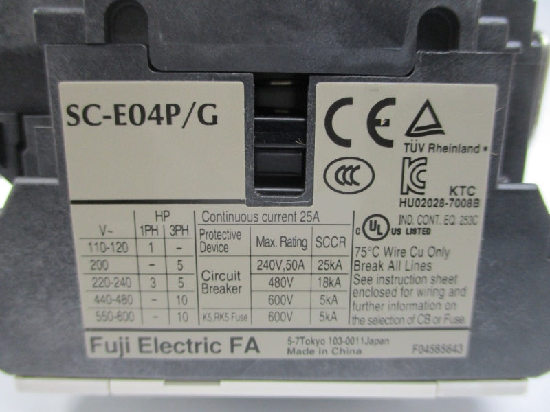 FUJI ELECTRIC SC-E04P/G 24VDC 25A NSMP