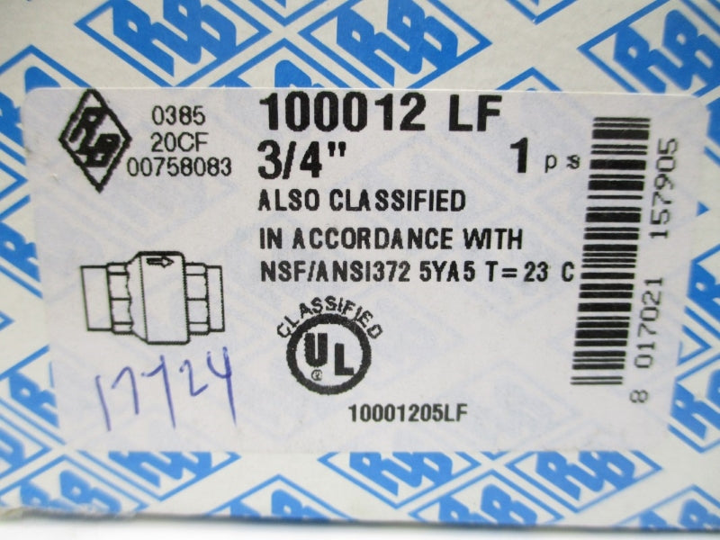 R&B 100012LF 5YA5 3/4" NSMP