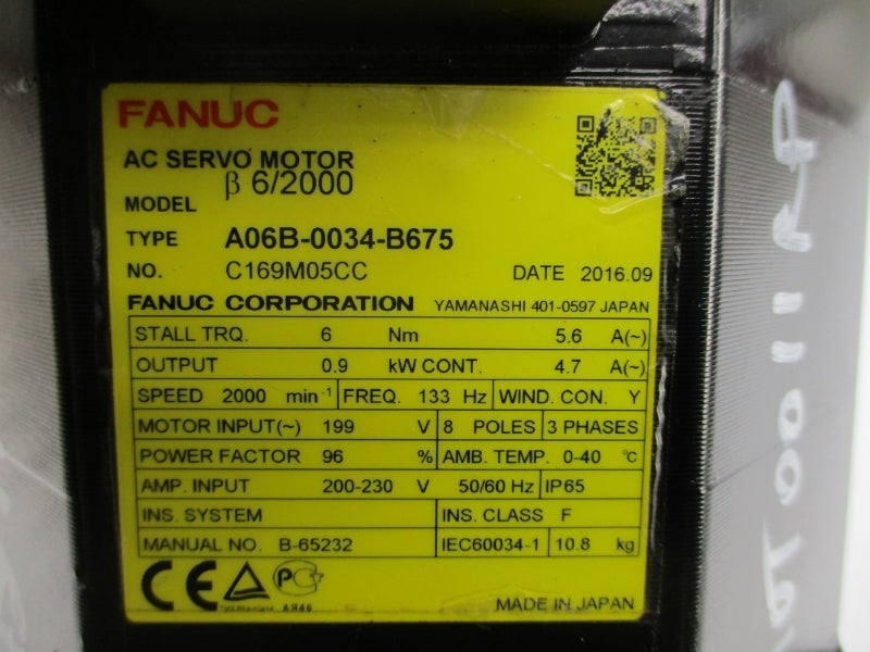 FANUC A06B-0034-B675 199V 4.7/5.6A NSNP
